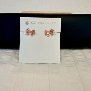 Kendra Scott X Love Shack Fancy Rose Gold Bow Studs